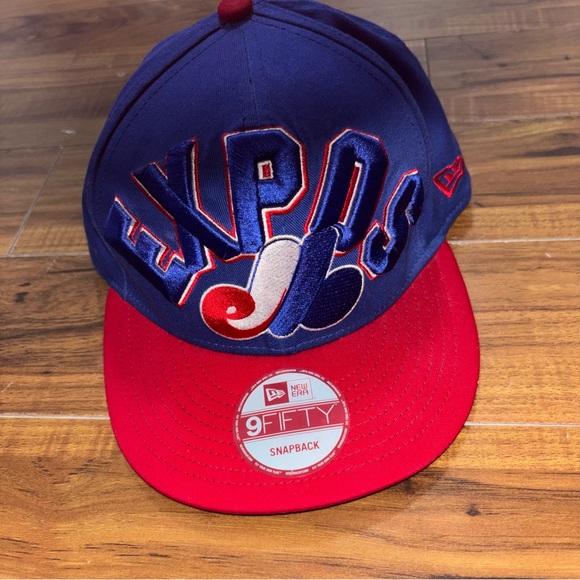 Expos Blue and Red Snapback Cap - Picture 2 of 6